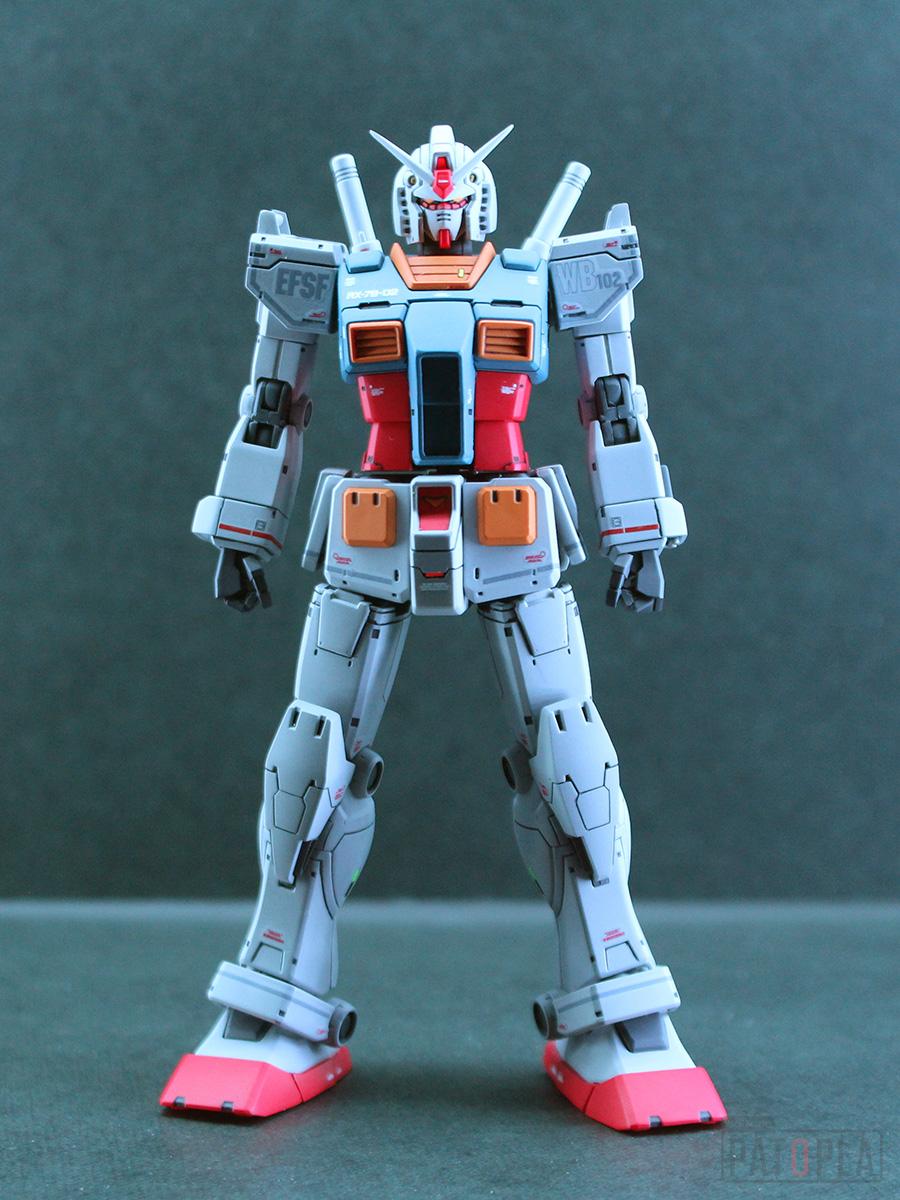 HG 1/144 ガンダム(ククルス・ドアンの島版) 改修・全塗装 製作完成 下の土は黒いんですね -ぱとぷら