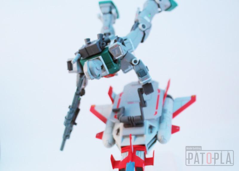 HG 1/144 ジム(スレッガー・ロウ機)&コアブースター 改修・全塗装 製作完成 いやらしいことなさらないで -ぱとぷら