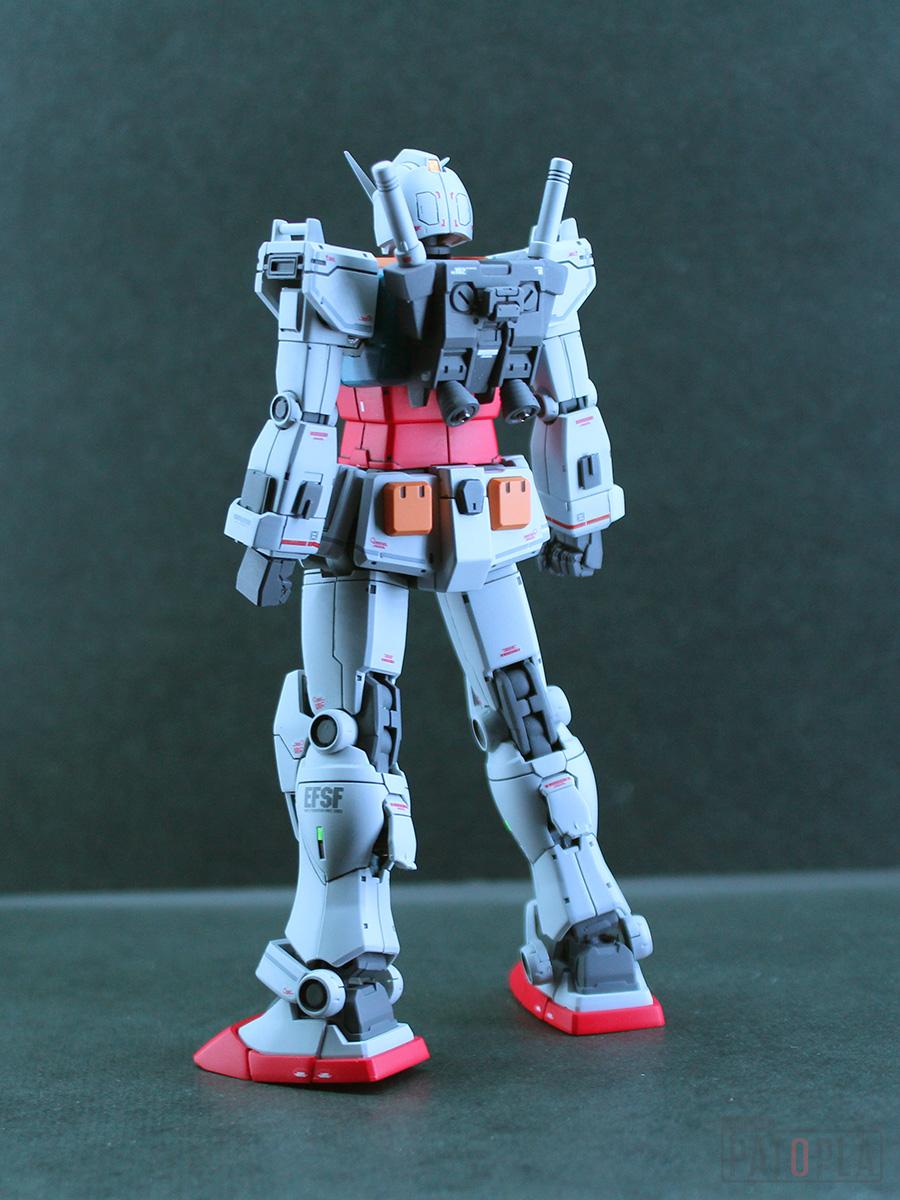 HG 1/144 ガンダム(ククルス・ドアンの島版) 改修・全塗装 製作完成 下の土は黒いんですね -ぱとぷら