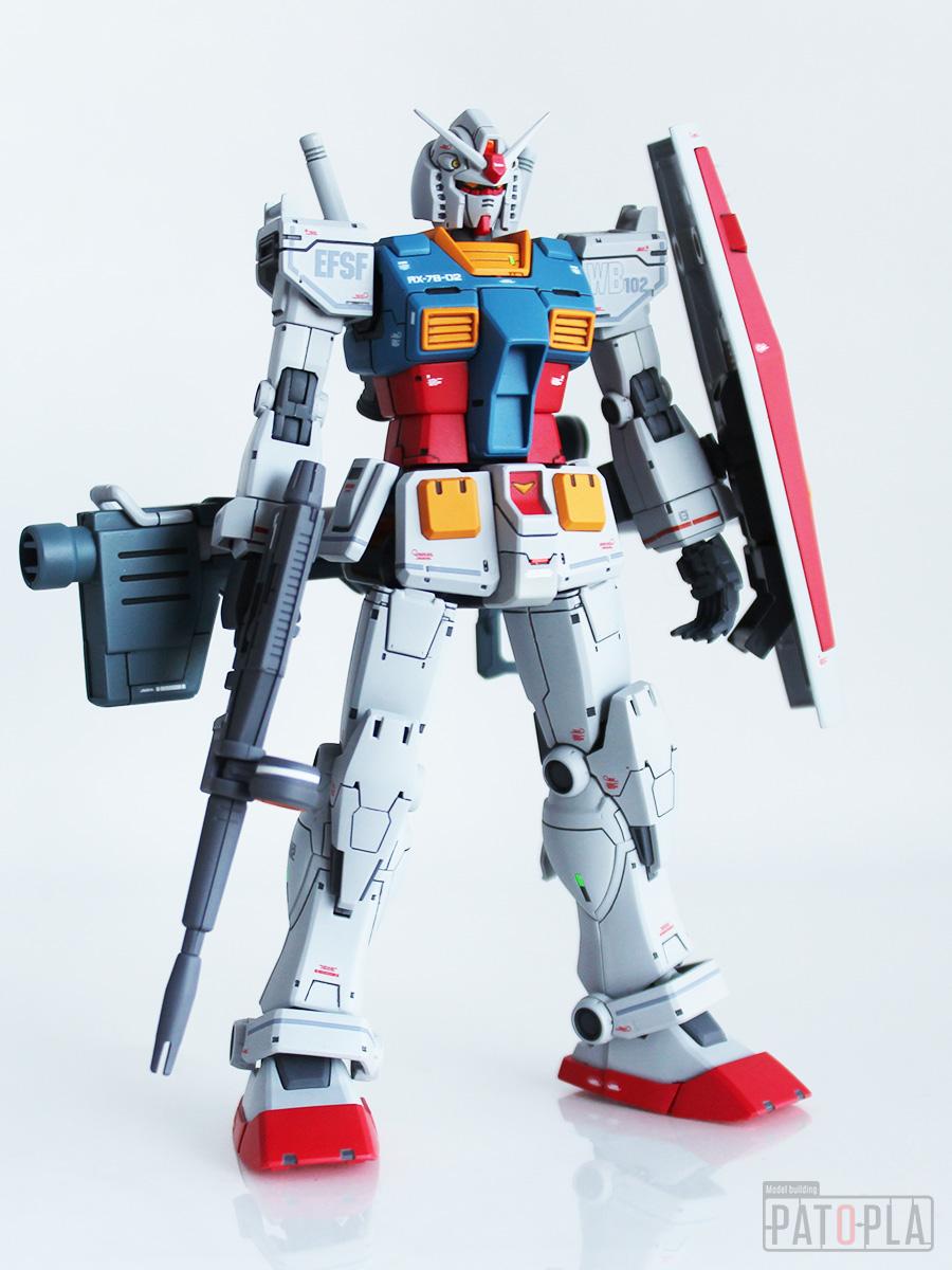 HG 1/144 ガンダム(ククルス・ドアンの島版) 改修・全塗装 製作完成 下の土は黒いんですね -ぱとぷら