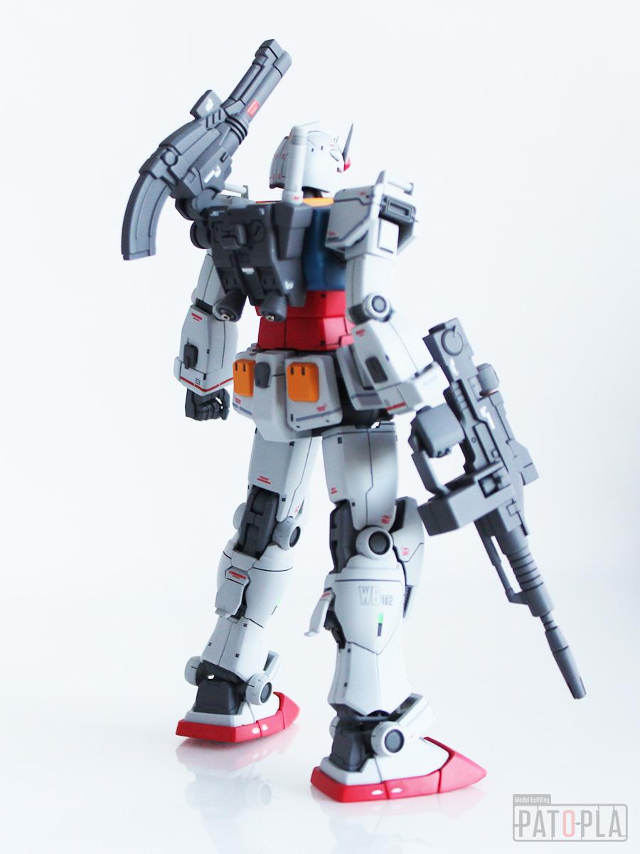 HG 1/144 ガンダム(ククルス・ドアンの島版) 改修・全塗装 製作完成 下の土は黒いんですね -ぱとぷら