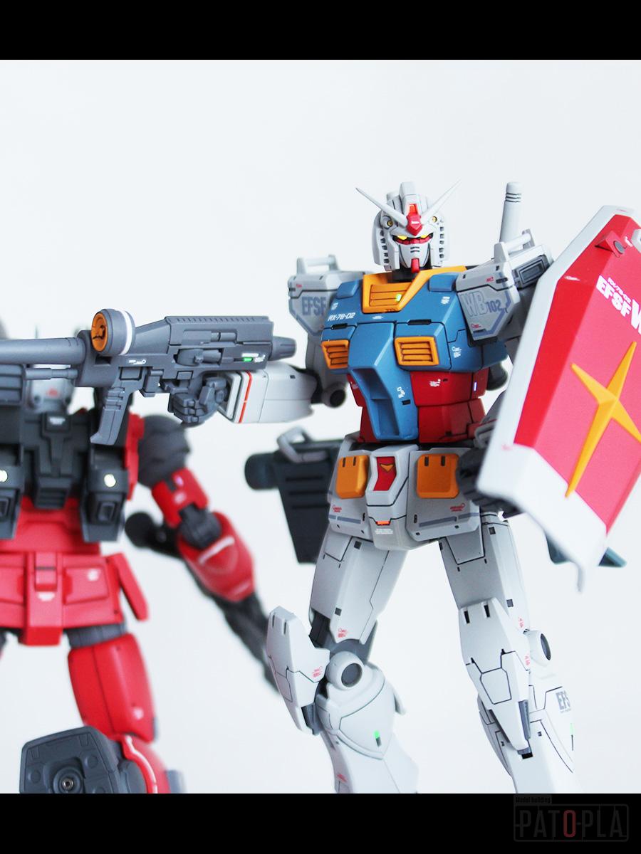 HG 1/144 ガンダム(ククルス・ドアンの島版) 改修・全塗装 製作完成 下の土は黒いんですね -ぱとぷら