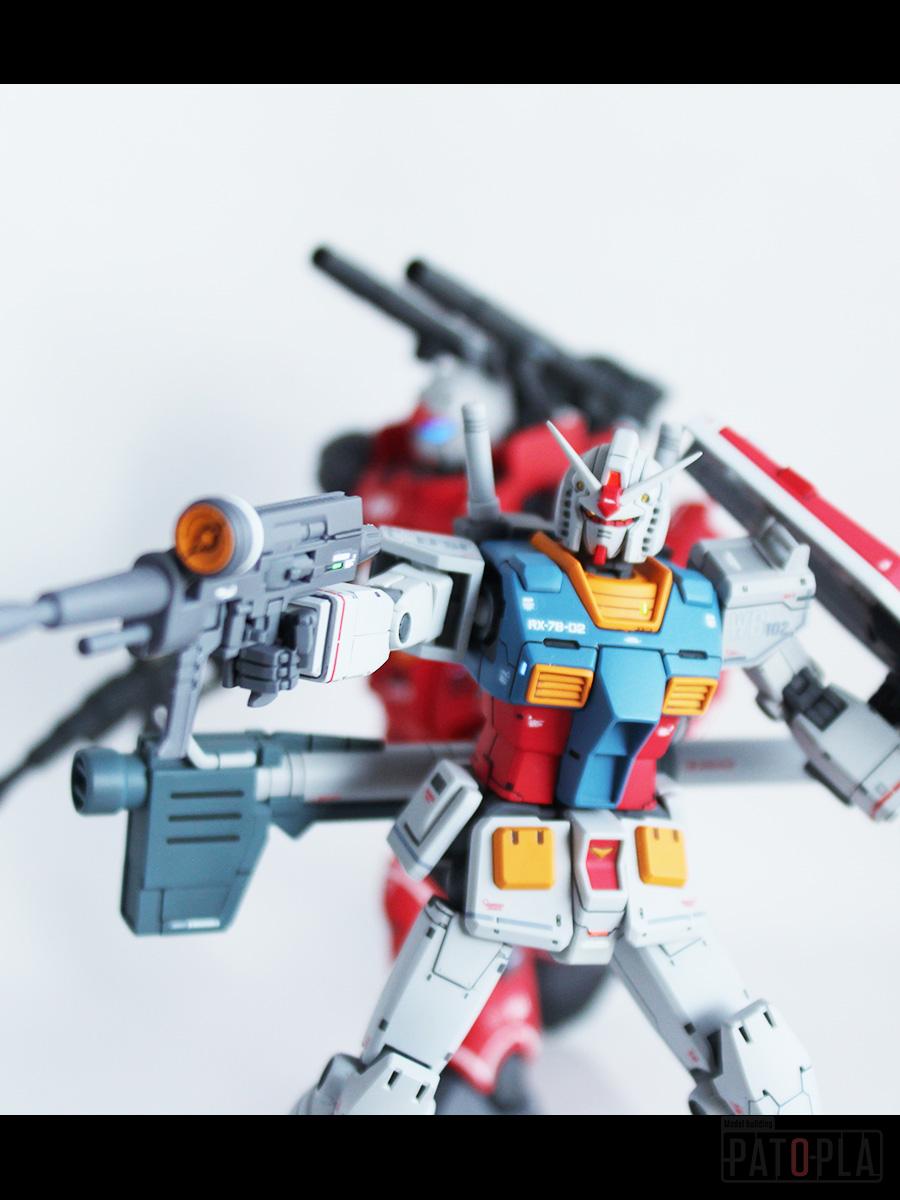 HG 1/144 ガンダム(ククルス・ドアンの島版) 改修・全塗装 製作完成 下の土は黒いんですね -ぱとぷら