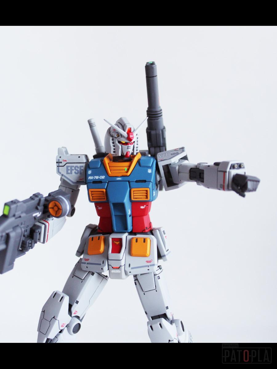 HG 1/144 ガンダム(ククルス・ドアンの島版) 改修・全塗装 製作完成 下の土は黒いんですね -ぱとぷら