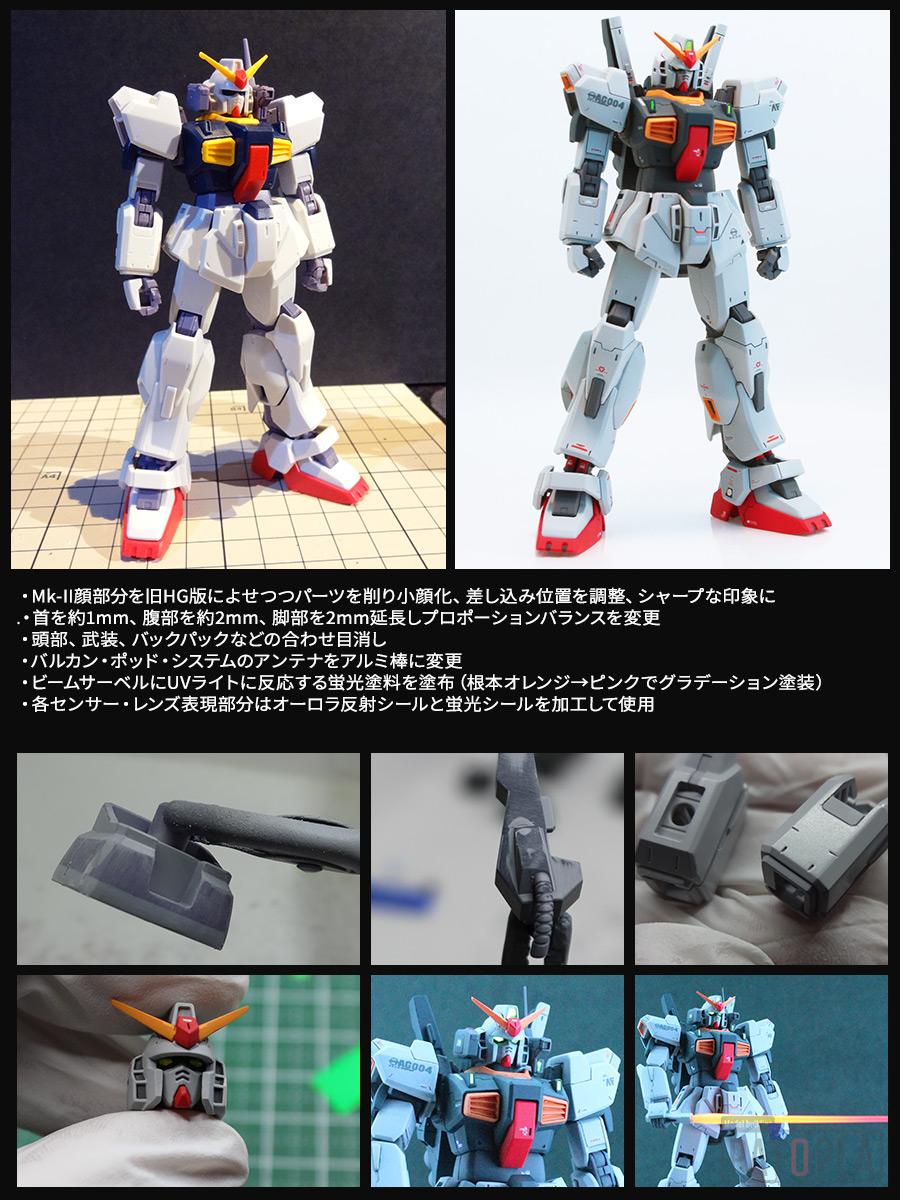 HGUC 1/144 ガンダムMk-II(エゥーゴ仕様)改修・全塗装品