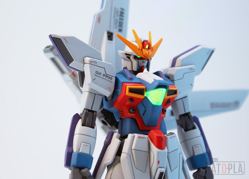 HGAW 1/144 GX-9900 ガンダムX（エックス） 改修・全塗装製作 月は出ているか？