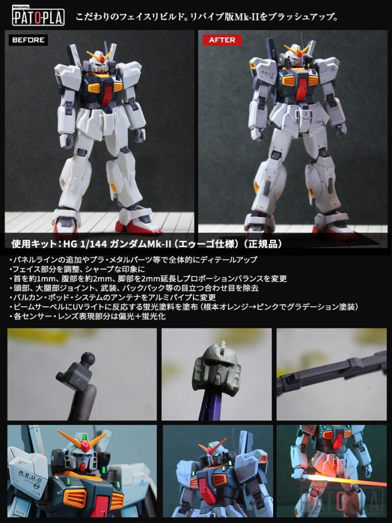 HGUC ガンダムMk-II（エゥーゴ仕様） Ver.pato_3.5 改修・全塗装 完成品