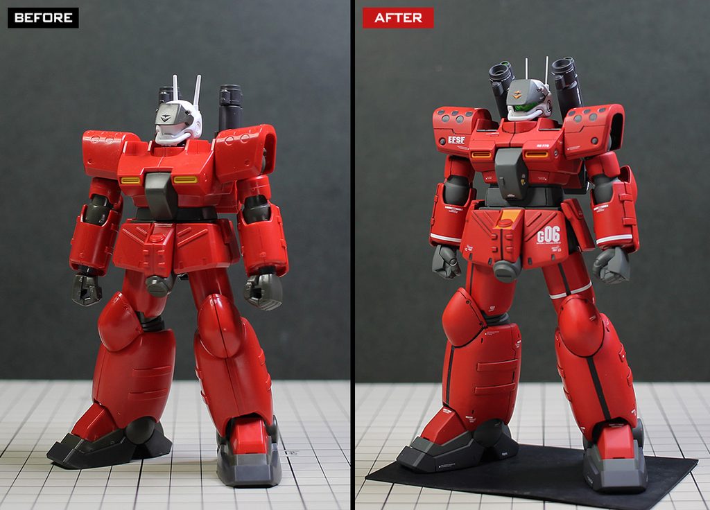HGUC 1/144 ガンキャノン量産型 改修・全塗装製作レビュー「スカーレット隊、発進！」 &ndash; Image 29