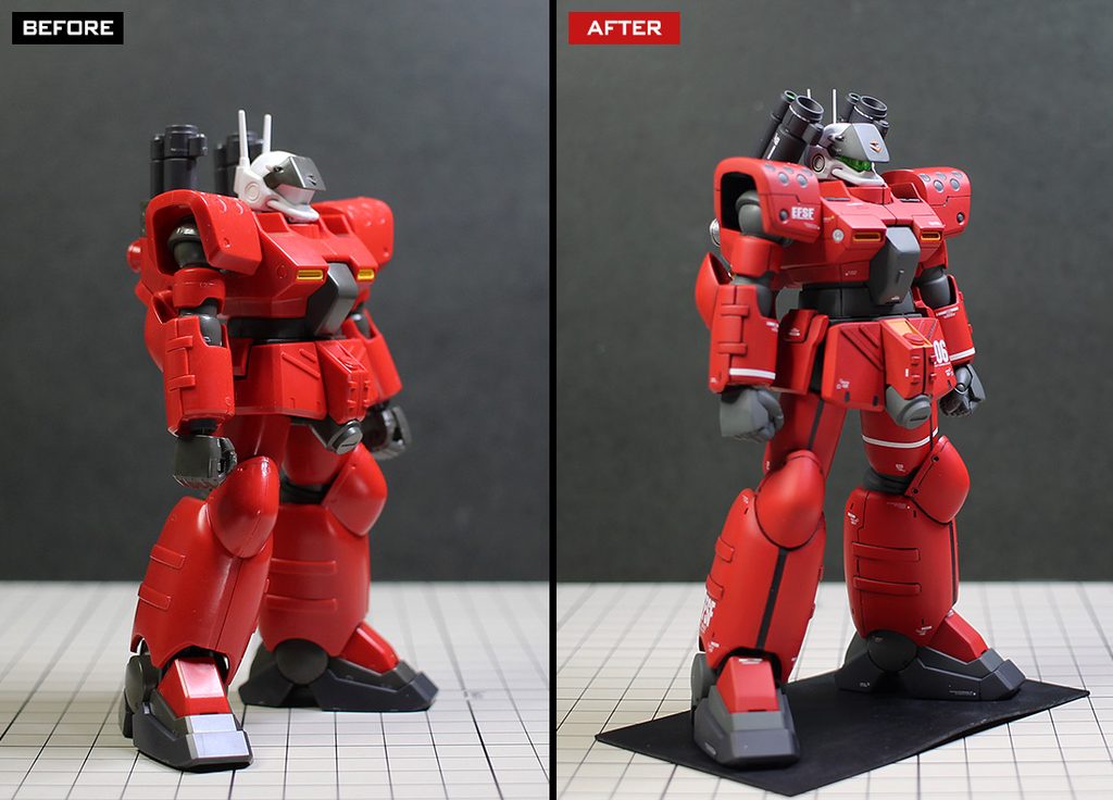 HGUC 1/144 ガンキャノン量産型 改修・全塗装製作レビュー「スカーレット隊、発進！」 &ndash; Image 33